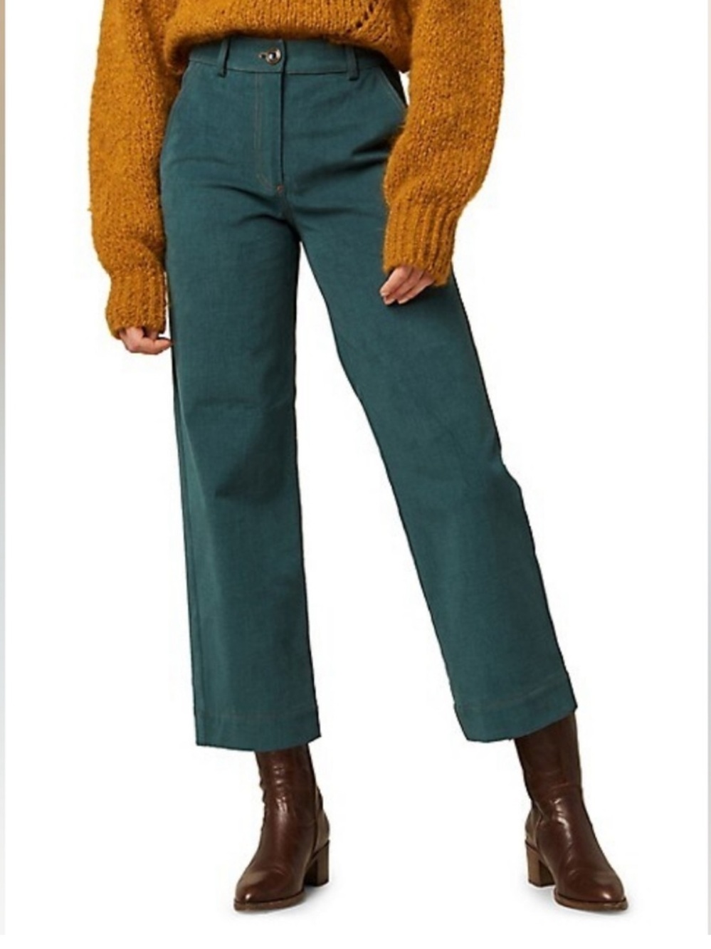 Sessùn Joan Cropped Wide Leg Pants Women’s Size 40 EU